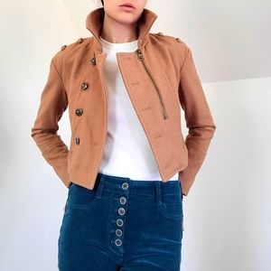 Wool crop jacket
